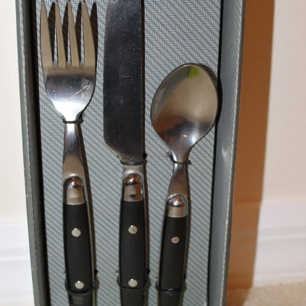 Retro Allena Black handle Flatware Set  by Threshold